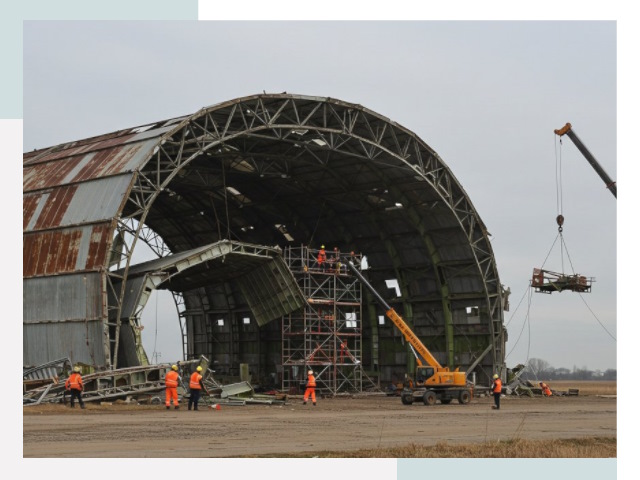 Демонтаж ангаров в Чехове